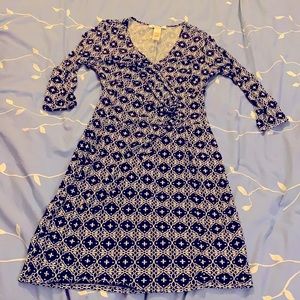 Faux wrap long sleeve laundry by design dress sz10